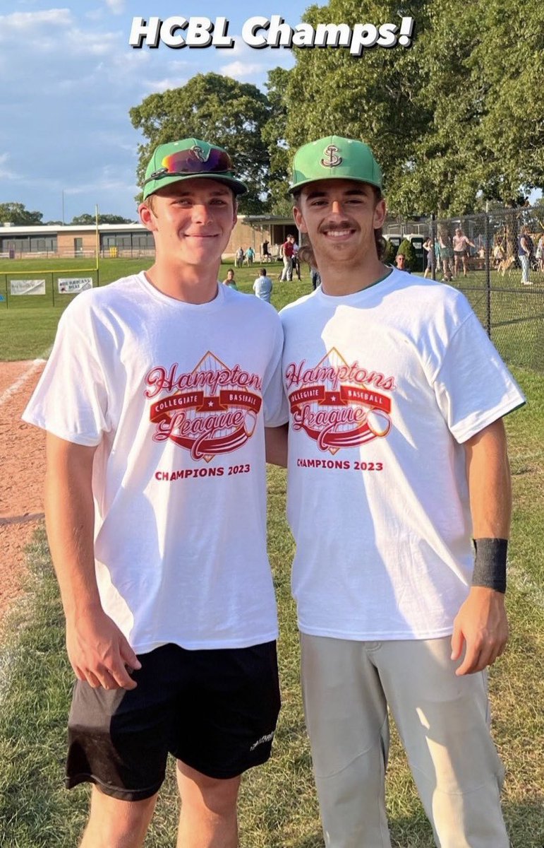 HCBL Champion: Congrats to 2022 IABF Scholarship recipient Luke Filippi (left in photo) on winning the Hamptons Collegiate Baseball League Championship with the South Shore Clippers!

He hit .291 with 1 HR, 20 RBI in 29 games this season. Filippi, who plays at the University at