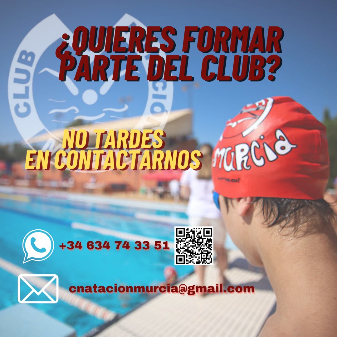 Quieres formar parte del club⁉️
Quieres ser parte de esta gran familia❤️🤍⁉️
Ponte en contacto con nosotros a través de WhatsApp al número +34 634 74 33 51 o al
correo cnatacionmurcia@gmail.com
Te esperamos en el colegio San Jorge (La Alcayna📍)