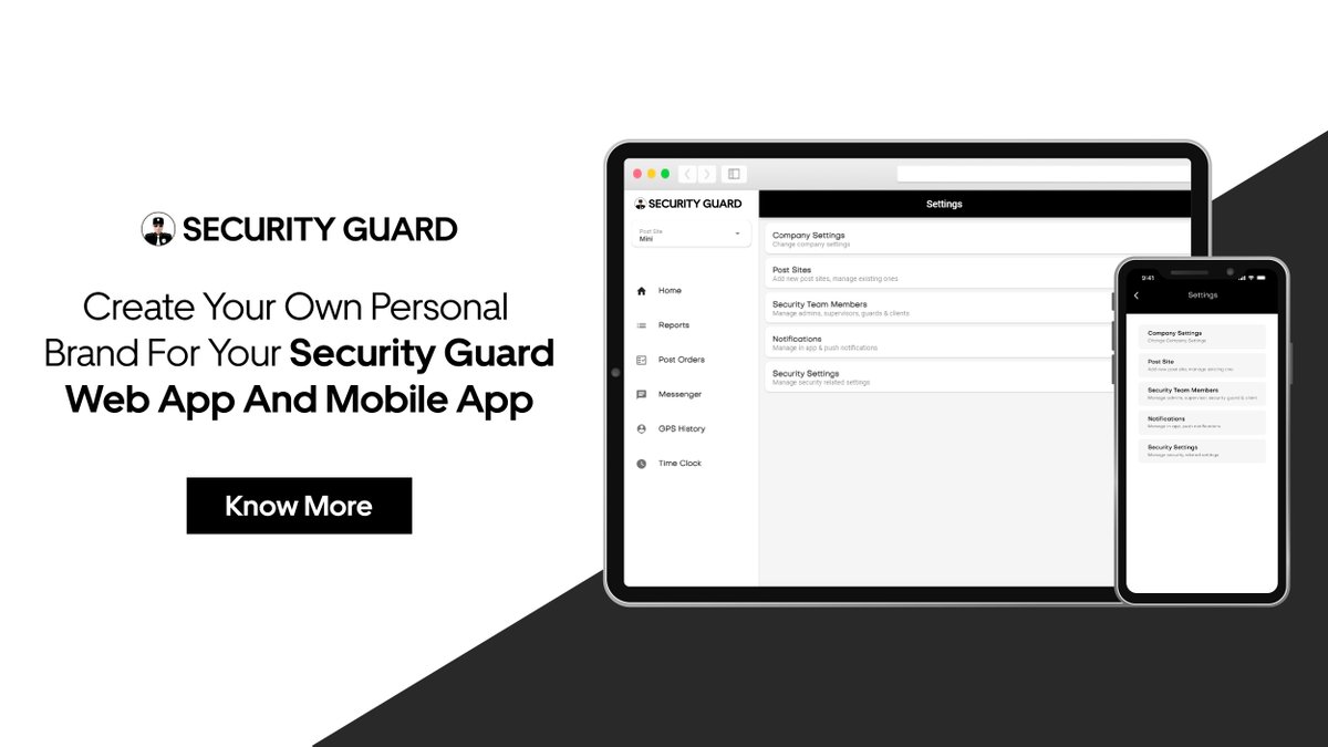 guard_app's tweet photo. The Company module of the new #SecurityGuardApp allows you to use your username as your company name on the dashboard so you can market your brand.
For more info visit our website now: https://t.co/2150fRpt1p
#SecurityPatrol #SecurityServices #SecurityGuard #MobileApp #WebApp https://t.co/tZymWWNmuE