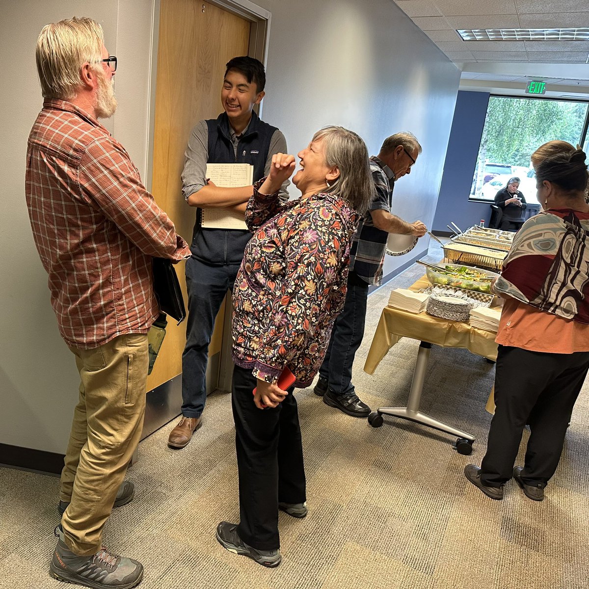 RD_Alaska's tweet photo. A little laughter really can be the best medicine! Even though @usdaRD takes providing updates on current projects and promoting opportunities for next year seriously, the best part of meetings is sometimes catching up during lunch! #SummerInAlaska @ANHB @ANTHCtoday @NIHB1 https://t.co/PkopMqDT0s