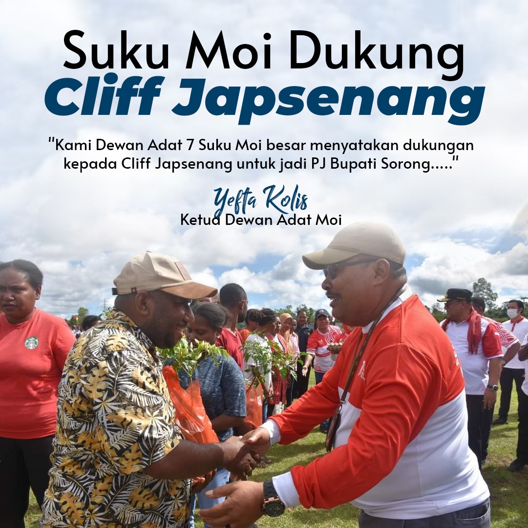 JendelaPapoea's tweet photo. Sa dukung bapa Cliff Agus Japsenang jadi Pj Bupati Sorong. 

#CliffJapsenangUntukSorong https://t.co/4rHQqZaQpW