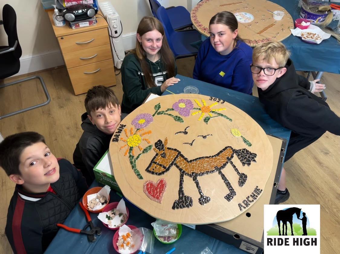 Our members are making fabulous progress with the mosaics for our new community sensory garden! Isn’t this looking fantastic?! It’s one of three mosaics they’re creating from their very own designs. 👏 🏵️ 

#communitygarden #mosaicart