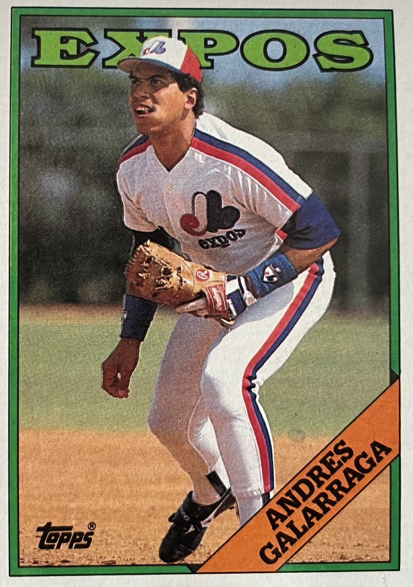aaronrand's tweet photo. An Expo a Day- Andres Galarraga -1987 (His best season yet as an Expo, playing 147 games at first base while hitting .305 with 40 doubles, 13 HR and 90 RBI. He’d be a year away from his best season ever as an Expo and his first All-Star selection.) https://t.co/qxqytZdwIT