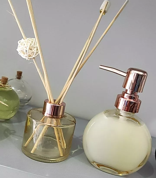 Mimo Style Jogo De Dispenser de Sabão Líquido (160ml) e Recipiente Difusor Aromático (140ml)