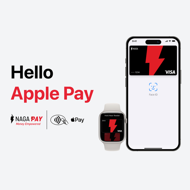naga_pay's tweet photo. Introducing the future of payments! Say hello to Apple Pay on NAGA Pay Visa card, making transactions faster, easier, and more secured. 🤩🚀

Learn More 👉 https://t.co/QVlXMyqPxp https://t.co/wOd0AmLadw