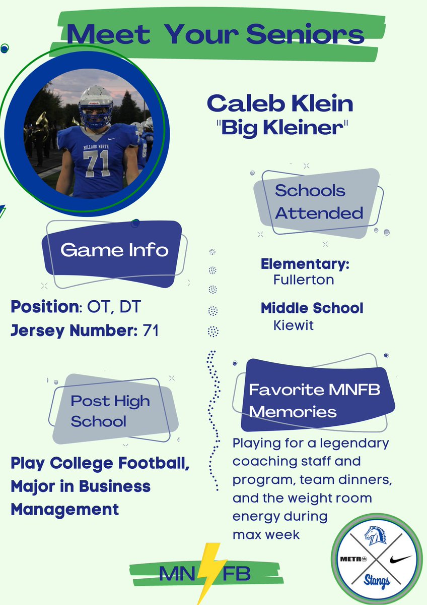 Meet 2023 <a href="/MillardNorthHS/">Millard North HS</a> Senior <a href="/CalebKlein06/">Caleb Klein</a>
#BlueJuice #earnthetape #MNBrotherhood #Proud2bMNHS