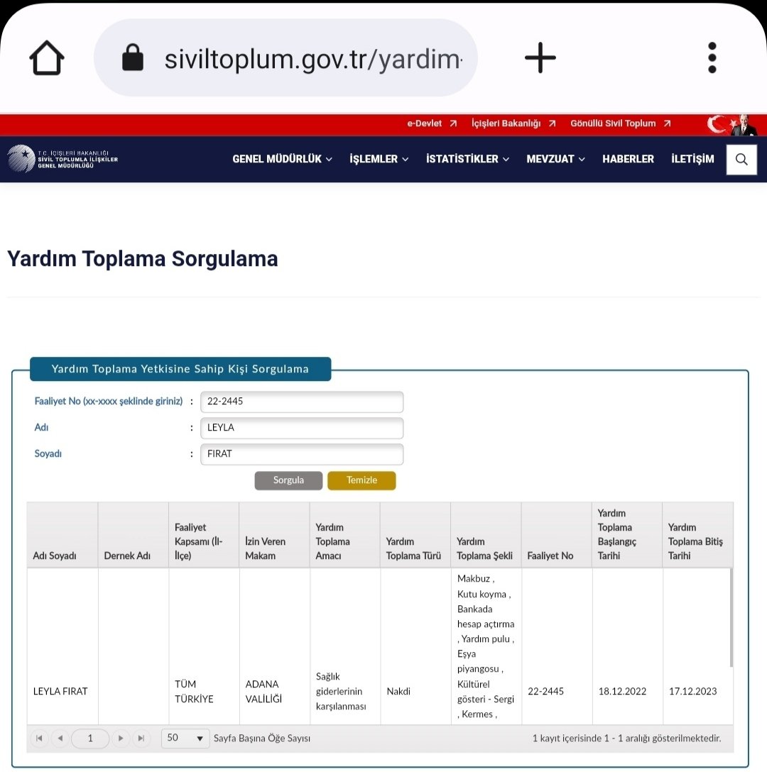 🇹🇷Valilik izinli iban 
TR 64 0001 0000 1597 5235 5950 01
Alıcı: DAMLA FIRAT YARDIM KAMPANYASI

🇪🇺Avrupa ibani
NL90BUNQ2074673051
Alıcı:SMA KİDS

SWIFT/BIC KODU: BUNQNL2A

gofundme.com/f/damla-firat-…

Sorgu no:22-2445
Leyla Fırat