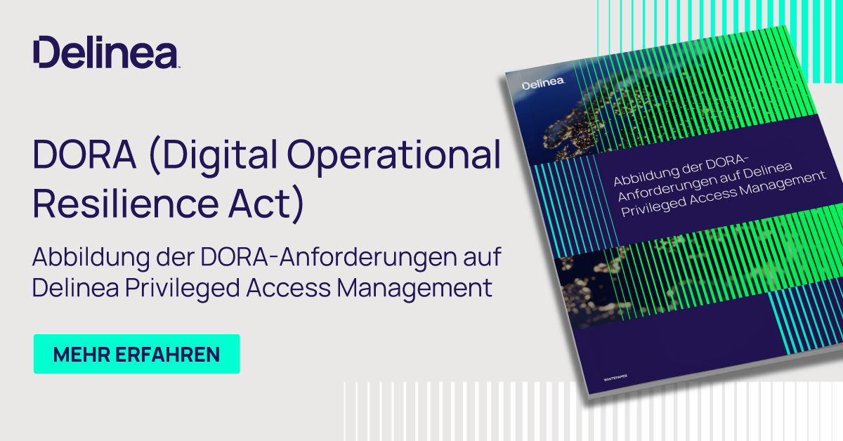 Sind Sie für den 𝗗𝗶𝗴𝗶𝘁𝗮𝗹 𝗢𝗽𝗲𝗿𝗮𝘁𝗶𝗼𝗻𝗮𝗹 𝗥𝗲𝘀𝗶𝗹𝗶𝗲𝗻𝗰𝗲 𝗔𝗰𝘁 (𝗗𝗢𝗥𝗔) gerüstet? 
Erfahren Sie, wie PAM-Best-Practices und -Lösungen von <a href="/DelineaInc/">Delinea</a> Ihnen helfen, die Anforderungen von DORA zu erfüllen. 
delinea.com/de/resources/m… 
#DORA #EU #CyberSecurity