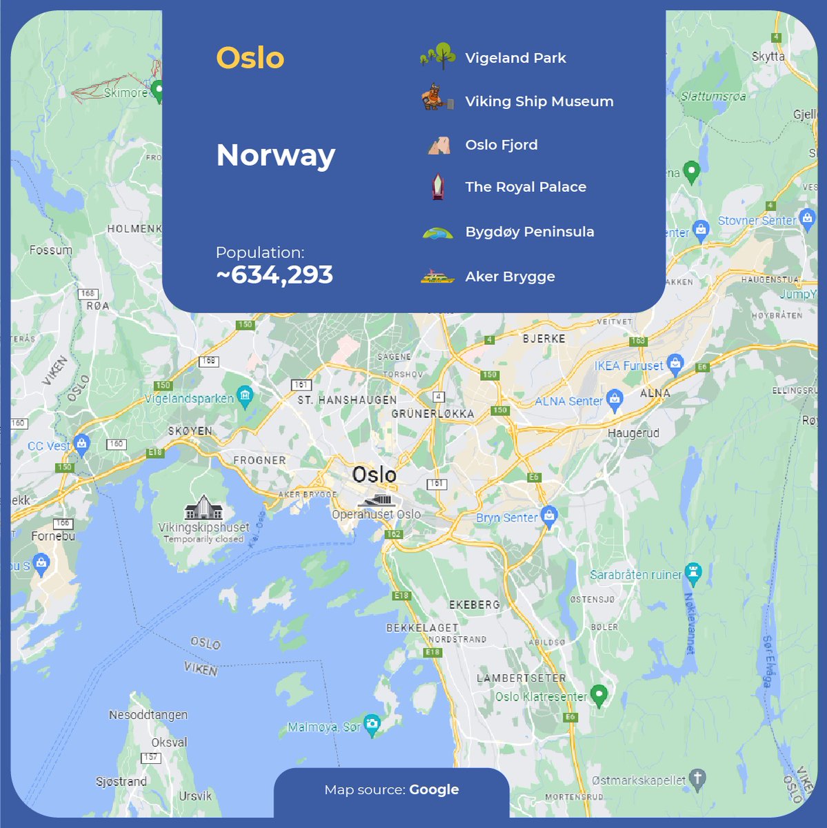 CuriosityExplr's tweet photo. Oslo, Norway
Population ~634,293

Don't forget to use #OsloAdventures and #CuriosityTravels on your own escapades. Stay tuned for more travel inspiration at @curiosity_mind_body_places! 📸🌎🧭 https://t.co/VlLZlfqw6b