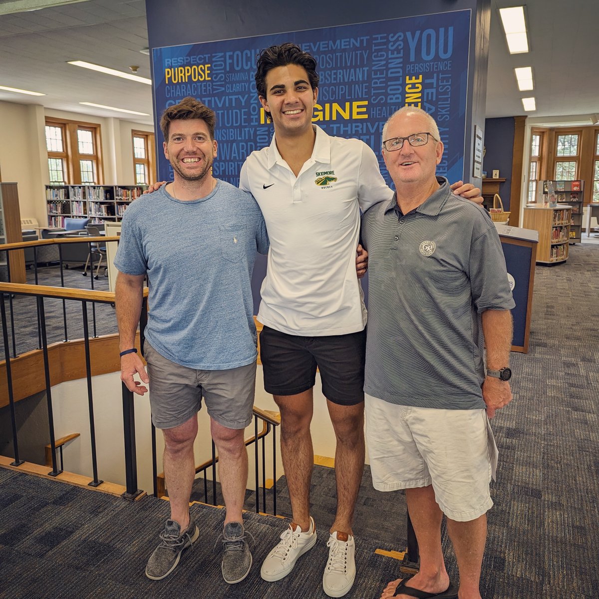 TrinityPawling's tweet photo. ALUMNI SPOTLIGHT: Stephen Perez ’19, a junior at Skidmore College, visited campus this week &amp; had the chance to catch up with the Gillmans, the Fosters, &amp; other faculty families! It was great to see you, Stephen. Come back soon! #TPshoutout https://t.co/ArcUU2Mygt