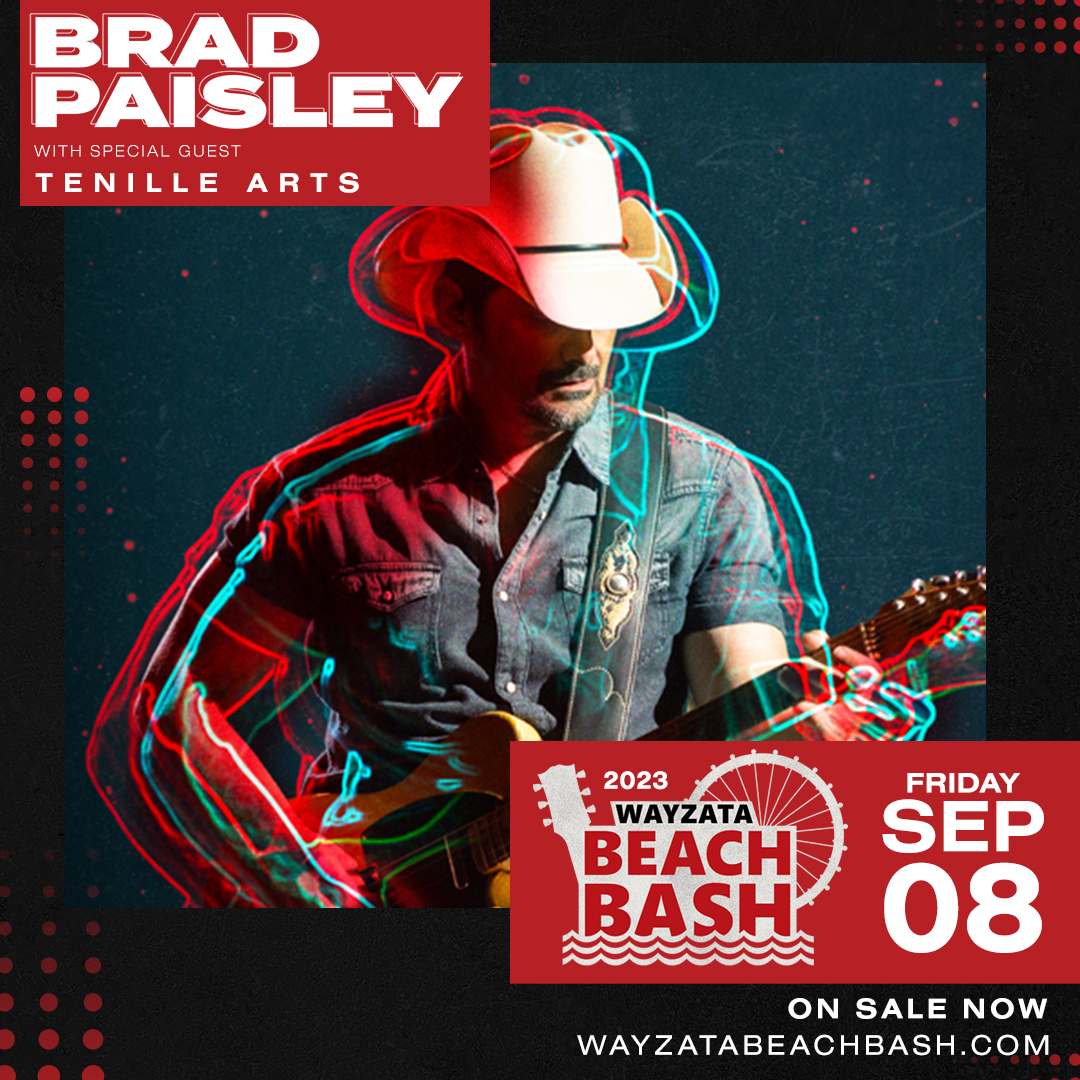 BEACH__BASH's tweet photo. Tickets on sale NOW to see Brad Paisley LIVE at Night 1 of #WayzataBeachBash!

Reserve your spot at https://t.co/xVgZVtVVr0 https://t.co/uAqSobHVZg