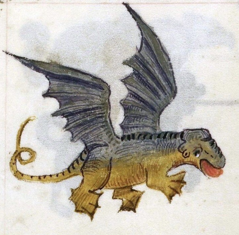 WeirdMedieval's tweet photo. happy dragon, bruges, 15th century https://t.co/KtlVkjfKDT