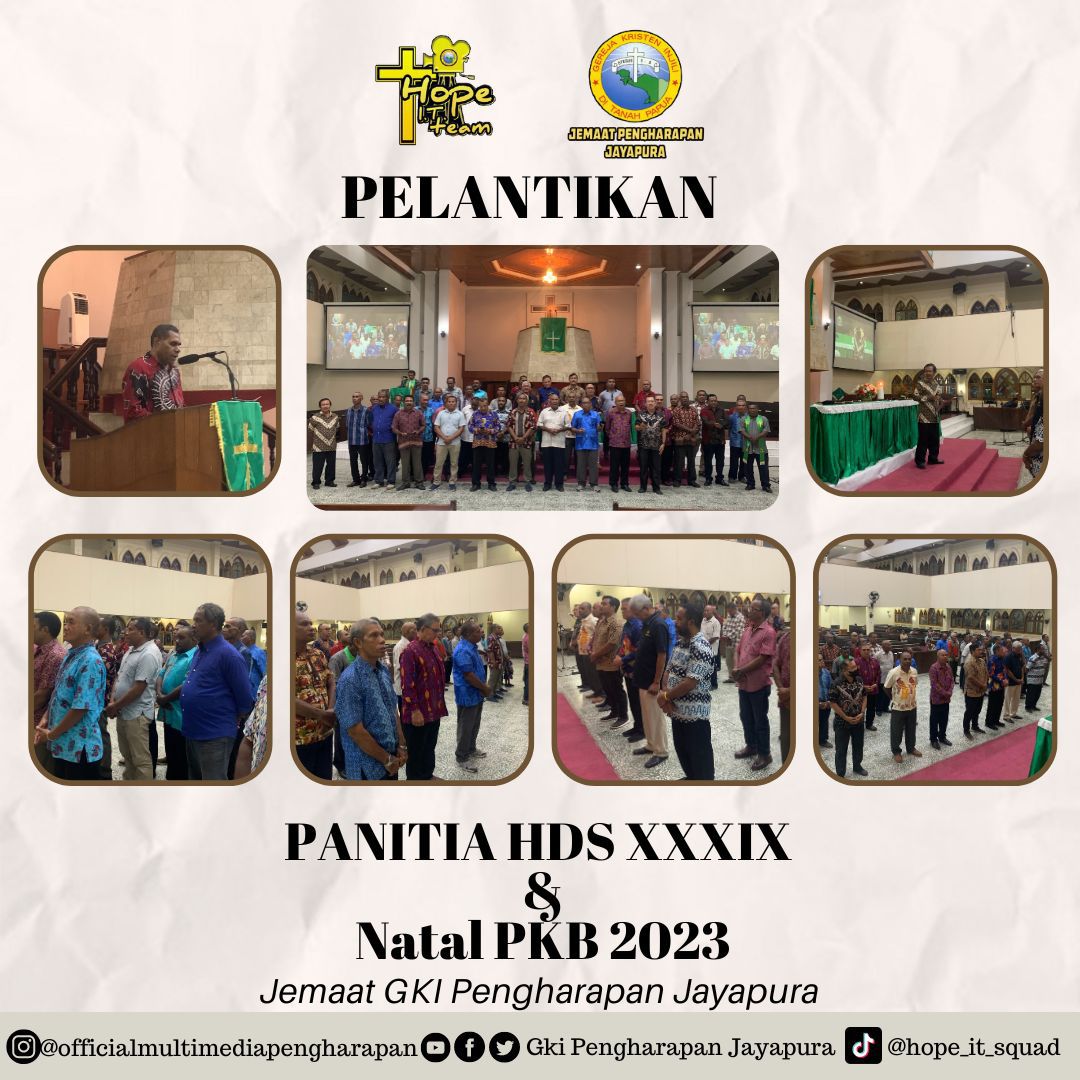 hope_it_team's tweet photo. Ibadah Gabungan PKB 9 RAYON Pelayanan Jemaat GKI Pengharapan Jayapura yang dirangkaikan dengan Pelantikan Panitia HDS XXXIX dan Natal PKB Jemaat GKI Pengharapan Jayapura Tahun 2023
#gkipengharapanjayapura #klasisportnumbay #portnumbay #ibadah #gabungan #persekutuan #hopeit https://t.co/W5ZiysuMM7