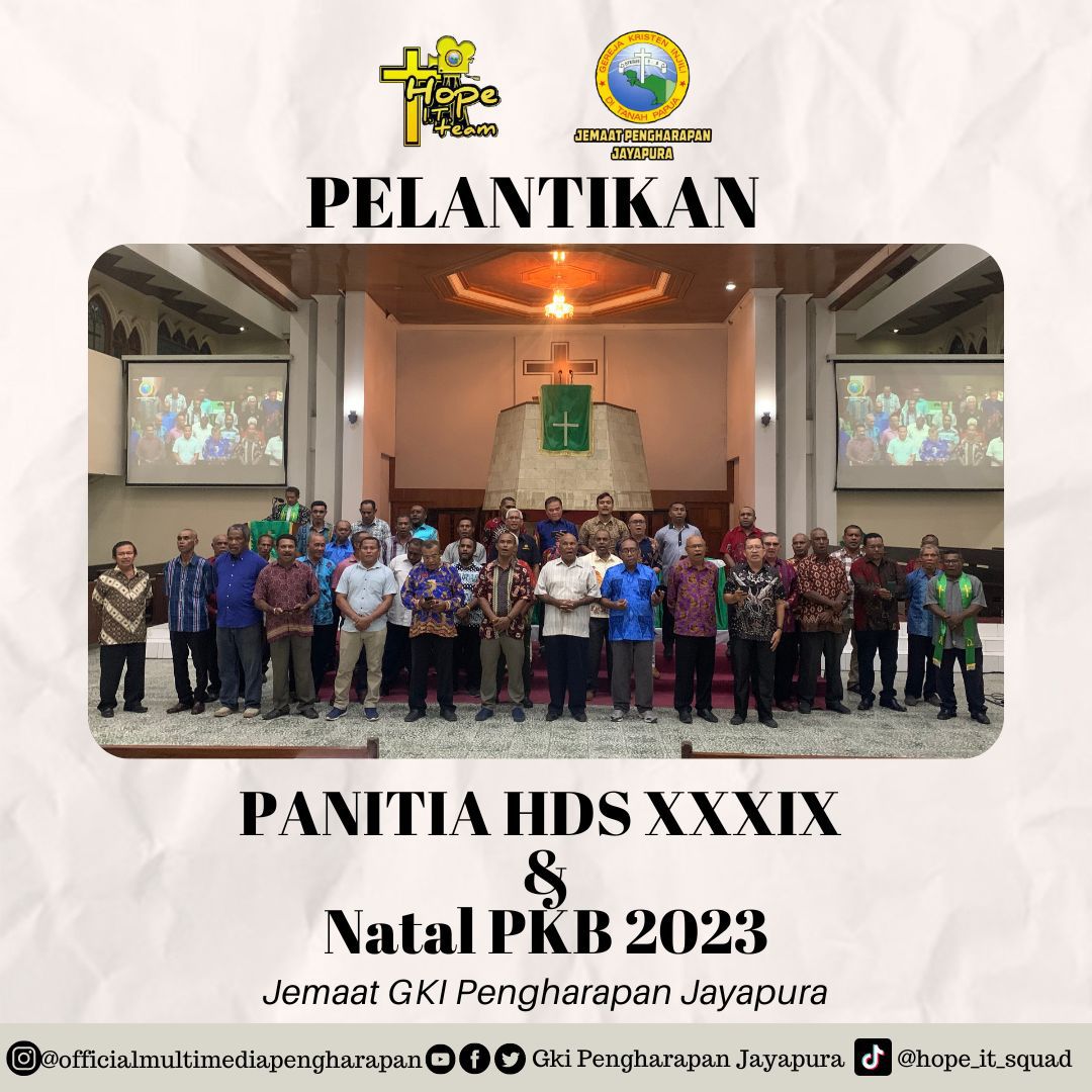 hope_it_team's tweet photo. Ibadah Gabungan PKB 9 RAYON Pelayanan Jemaat GKI Pengharapan Jayapura yang dirangkaikan dengan Pelantikan Panitia HDS XXXIX dan Natal PKB Jemaat GKI Pengharapan Jayapura Tahun 2023
#gkipengharapanjayapura #klasisportnumbay #portnumbay #ibadah #gabungan #persekutuan #hopeit https://t.co/W5ZiysuMM7