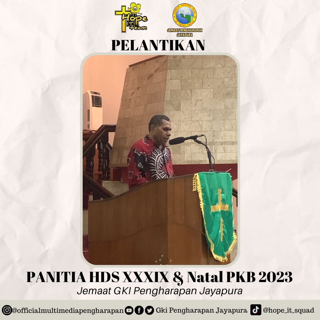 hope_it_team's tweet photo. Ibadah Gabungan PKB 9 RAYON Pelayanan Jemaat GKI Pengharapan Jayapura yang dirangkaikan dengan Pelantikan Panitia HDS XXXIX dan Natal PKB Jemaat GKI Pengharapan Jayapura Tahun 2023
#gkipengharapanjayapura #klasisportnumbay #portnumbay #ibadah #gabungan #persekutuan #hopeit https://t.co/W5ZiysuMM7