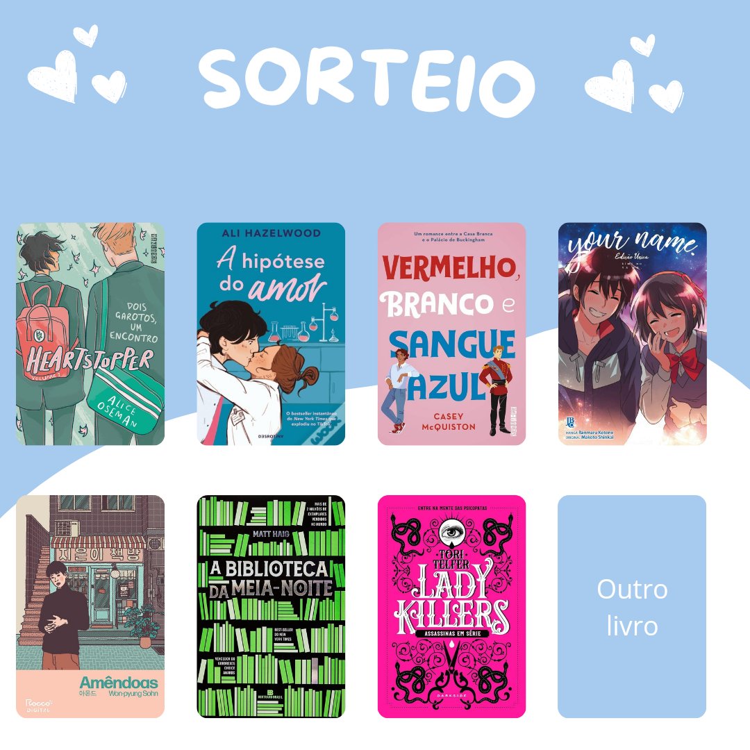 ravielconfuso's tweet photo. 📚 SORTEIO DE LIVRO 📚

• Prêmio: UM livro da imagem ou R$50,00 em livros

REGRAS: 
• me seguir @ksmface
• comentar o livro ou R$50,00 em livros
• RT nesse tweet(sem citar)

📚 RESULTADO HOJE ÀS 21H e boa tarde aos participantes 🍍 https://t.co/4HJeUZhmUN