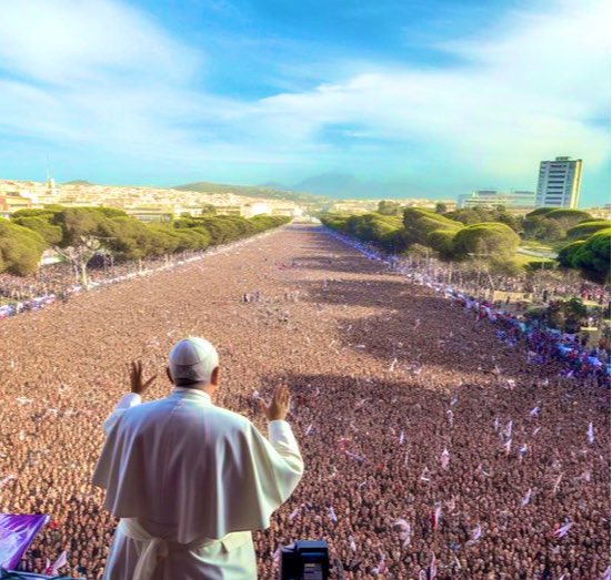 When I see some on #CatholicTwitter being derogatory and swiping at the #Pope, and scathing about the synod and future of the Church, it’s nice to see pictures like this from #WYD in Lisbon which shows the reality. The #Church is alive with the Holy Spirt, active and on the move!