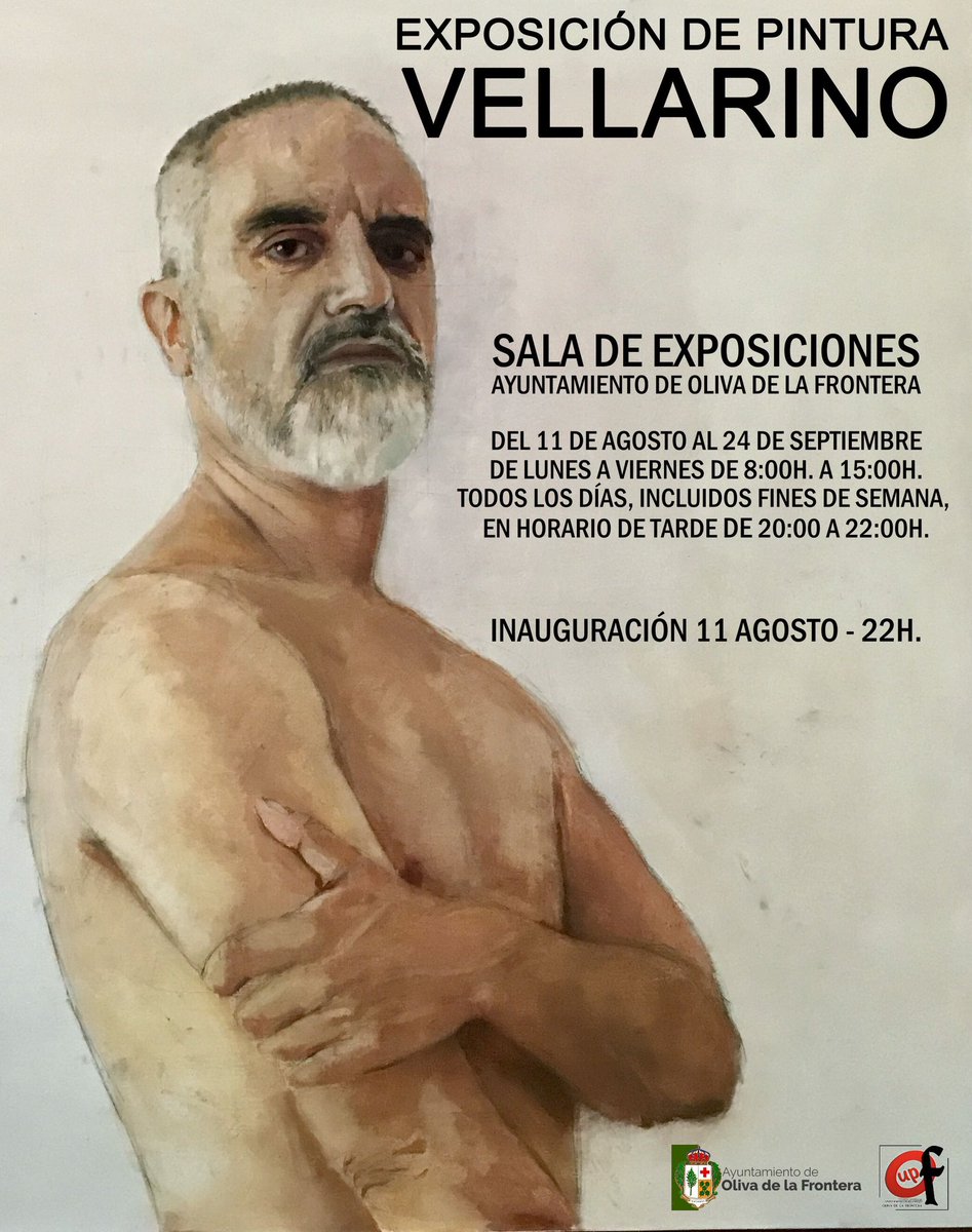 ABEL_VELLARINO's tweet photo. Inauguración de Exposición de Pintura el viernes 11 de agosto a las 22:00 h. Oliva de la Frontera (Badajoz). https://t.co/9VqzZdemEW