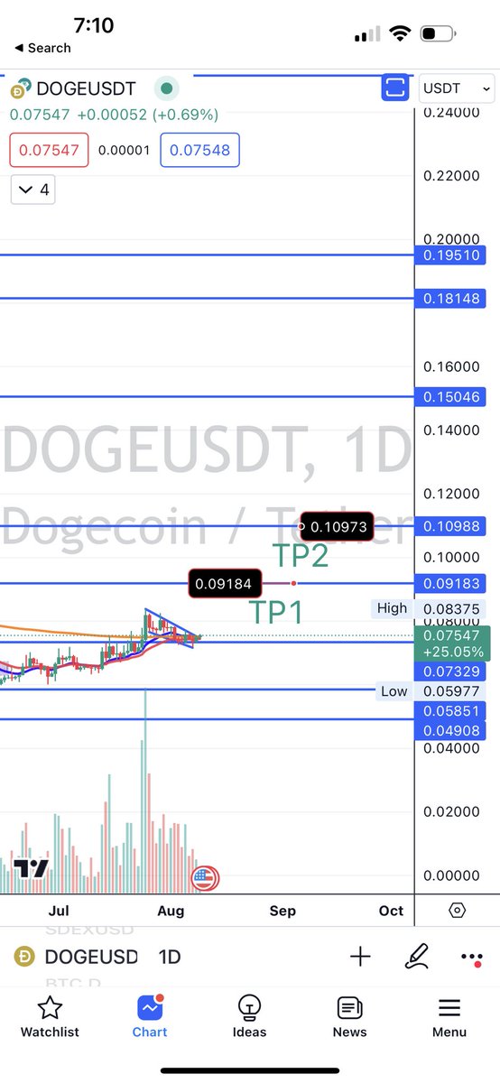 Neumocrypto's tweet photo. #DOGE Trade active. Target’s labeled. This is not financial advice! https://t.co/AymG0hA63b