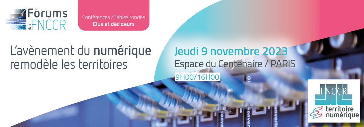 [M-3] 🅴🆅🅴🅽🅴🅼🅴🅽🆃

À vos agendas ! ✍️📅
La <a href="/fnccr/">FNCCR</a> organise son 3e forum consacré à l'avènement du #numérique et aux #territoires. 📡

RDV le 9 novembre 2023 (9h) à l'espace centenaire de la RATP Urban Station (Paris 12e) ! 📌

Au programme 🎤
𝗧𝗥𝟭 - La #cybersécurité :