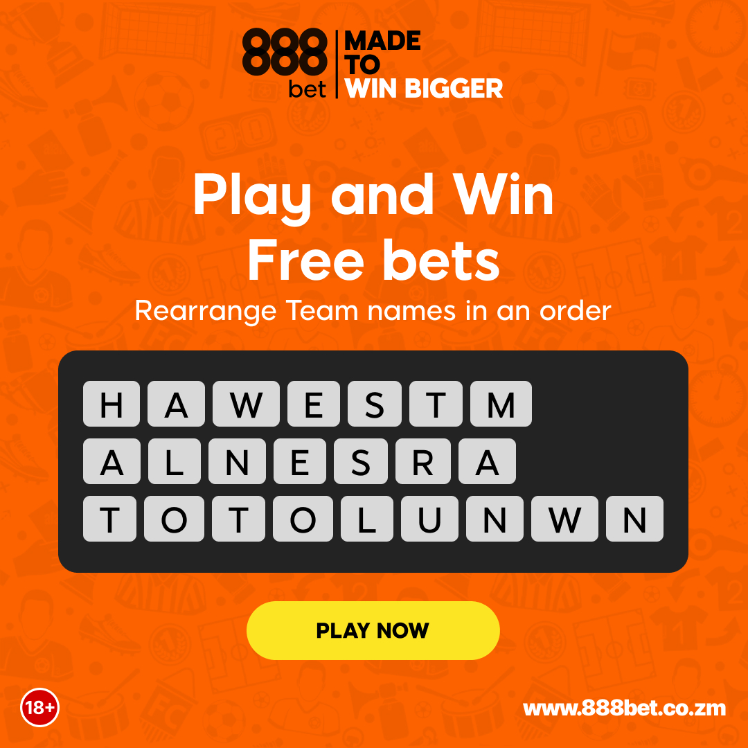888betzambia's tweet photo. Get in on the Footy Fact Hunt! 📢. A total of 30 random winners to be awarded K 50.
Winners will be credited by Thursday, 10th, 6 PM.
T&amp;Cs Apply. 

✅ Comment with team names
✅ Invite 2 friends to Follow 888bet Zambia
✅ Share post

#MadeToWinBigger #888Bet #888GiveAway https://t.co/GQA6GKmcGd