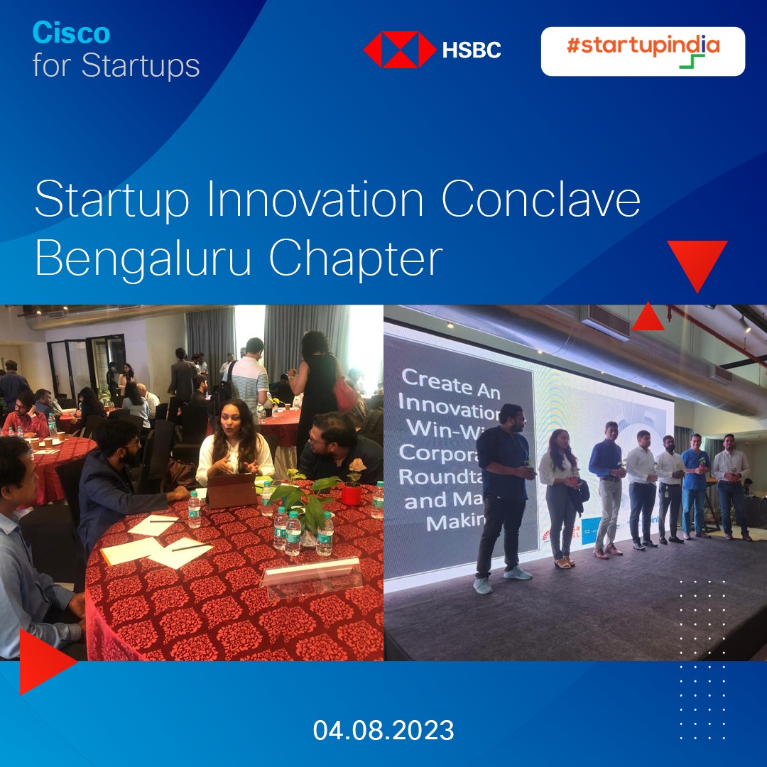 CiscoStartups's tweet image. We were thrilled to join HSBC &amp;amp; Startup India in the &apos;Secrets of Closing the Deal&apos; event, connecting 40+ innovative startups. Energizing discussions on growth strategies and collaboration. A big thanks to the organizers! 
#HSBCForStartups #StartupConclave #CiscoforStartups