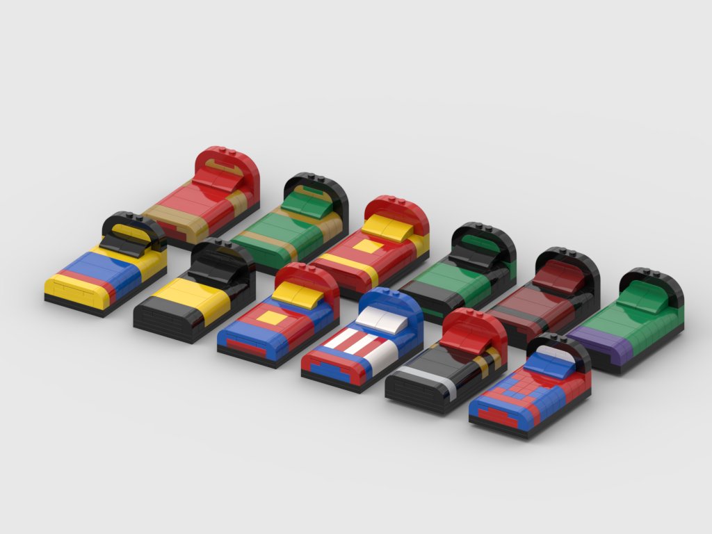 GabizonGuy's tweet photo. What do you think of designing a superhero room? So now you can and all you need is a hero bed!
I designed 12 beds for you !! Do you recognize everyone?
Instructions available here: https://t.co/KVn8LbUPWY
#Lego #Legosuper #Legosuperhero #Legodc #Legomarvel #Legobuild #Legomoc https://t.co/49itkQbjy9