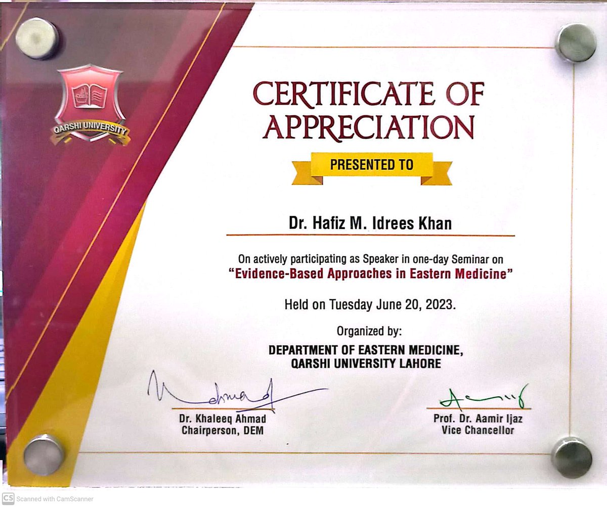 IdreesKhanDr's tweet photo. Thrilled to have had the honor of speaking at the seminar on 'Evidence-Based Approaches in Eastern Medicine' held at Qarshi University. #EasternMedicine #EvidenceBasedApproaches #QarshiUniversity #SpeakerAtSeminar
#SuperiorUniversity #BEMS #dridreeskhan https://t.co/JyPVLB39Lq