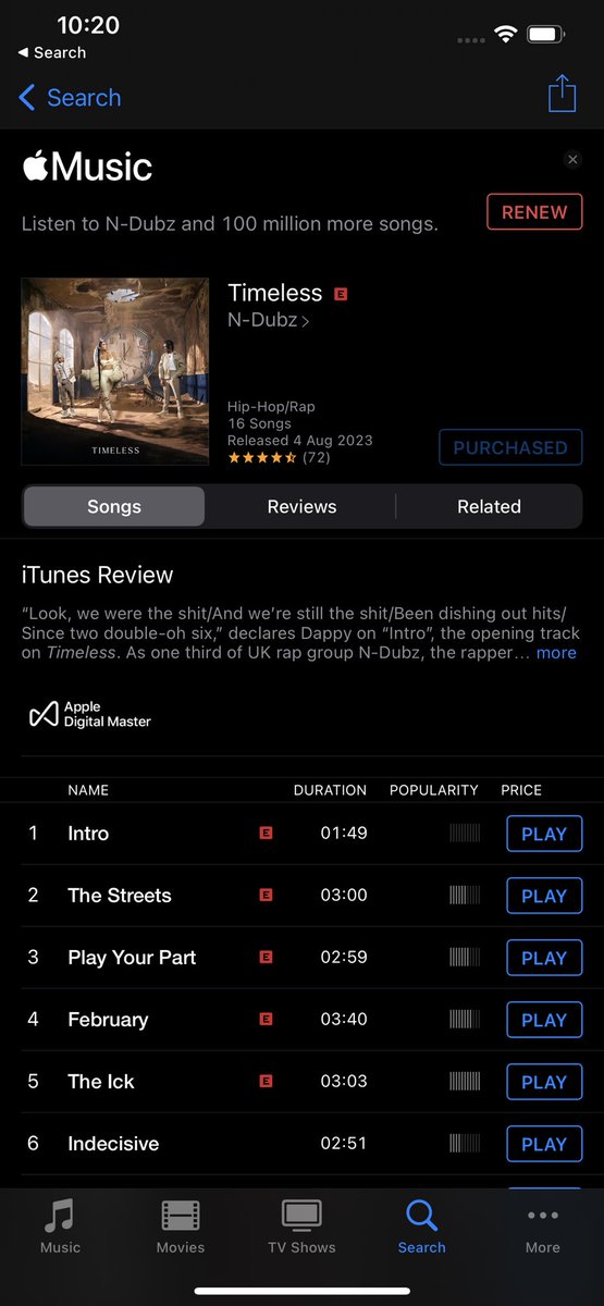 Bethy961's tweet photo. @ndubz @officialtulisa @TheDappy @ImRichardRawson accidentally bought it 🤦🏻‍♀️ IM OBSESSED ITS ON REPEAT 🔥🔥 https://t.co/bc79rQbxPt