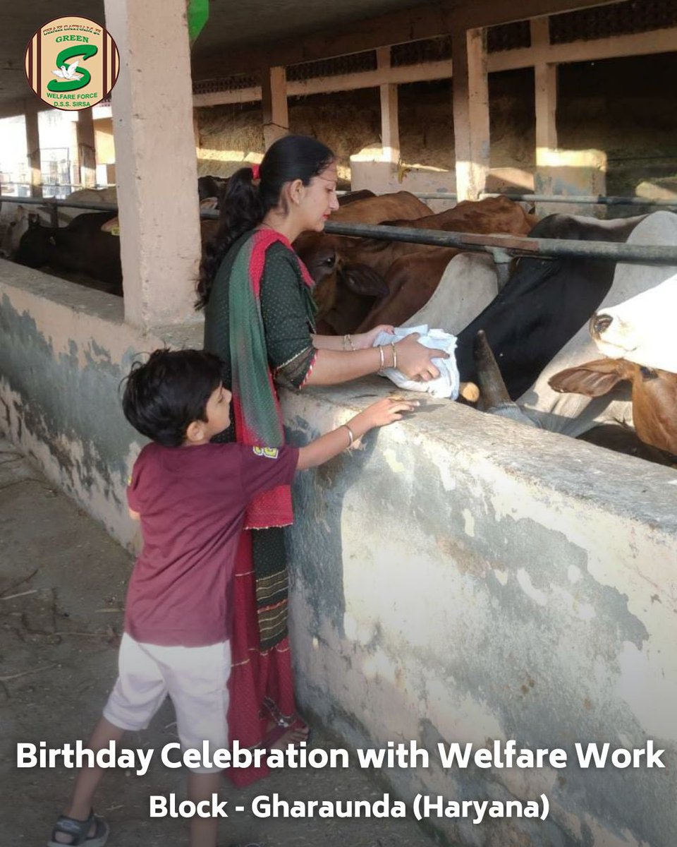 GreenSwelfares's tweet photo. Celebration with humanity! Shah Satnam Ji Green 'S' force Wing volunteers' birthday celebrations touched the hearts of needy kids, the earth with new plants , and our animal friends with nourishing feed . A true celebration of life and compassion! #CelebrationWithWelfare #DeraSachaSauda