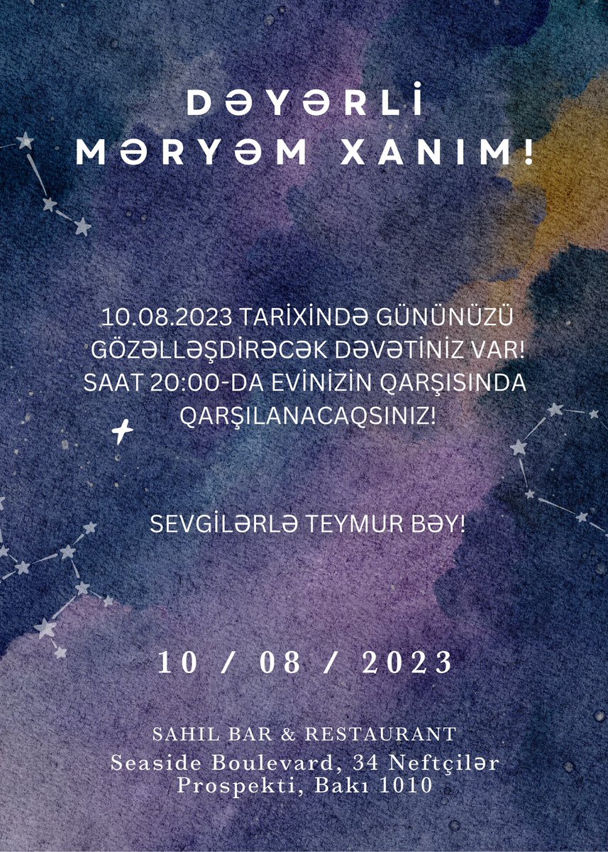 bu tipli party,nişan,ad günü devetnameleri üçün ve ya logolarin hazirlanmasi üçün müraciət edə bilərsiniz🙏🏻