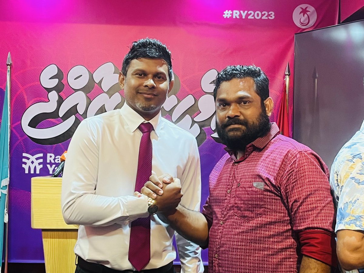 IbrahimNaseer_'s tweet photo. PPM/PNC  Riyaasee Running Mate Hussain Mohamed Latheef  .. ❤️

#FreePresidentYameen 
#MuizzuSembe2023
#VotePPM https://t.co/RnifLYrkK0