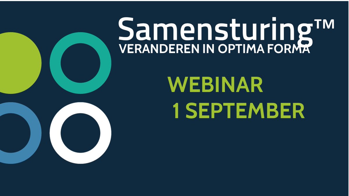 Dit najaar starten we weer met live trainingen en opleidingen, waaronder de populaire opleiding tot specialist Samensturing! Ontdek er meer over tijdens ons gratis webinar op 1 september: samensturingsacademie.nl/diensten/produ…
#Samensturing #training #opleiding