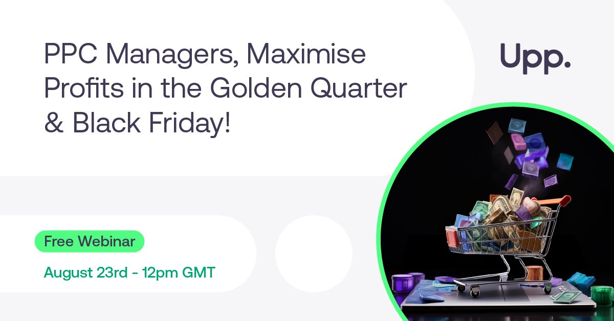 UppTechnologies's tweet photo. RETAIL PPC Teams - join the webinar focusing on profitable #ROAS for #PerformanceMax in time for #BlackFriday
https://t.co/vSaX33eA7M
#DigitalMarketing #PPCManagers #PPC #GoldenQuarter #GoogleShopping https://t.co/C1oNXtFRVV