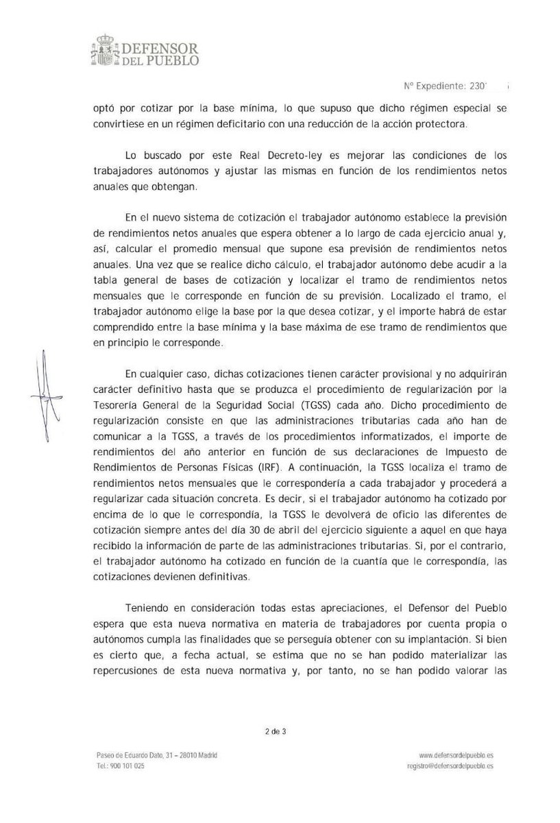 AUPA_Autonomos's tweet photo. ✉️ El día 10/05/23 os enseñábamos la carta que enviaríamos al Defensor del Pueblo. 

Ayer, día 08/08/2023 nos contestaron, y de todo lo solicitado solo se centraron en la cuota de autónomos.

Seguiremos haciendo todo lo que podamos hasta que nos escuchen.

#AupaSomosTodos https://t.co/Dw5m29QJaC