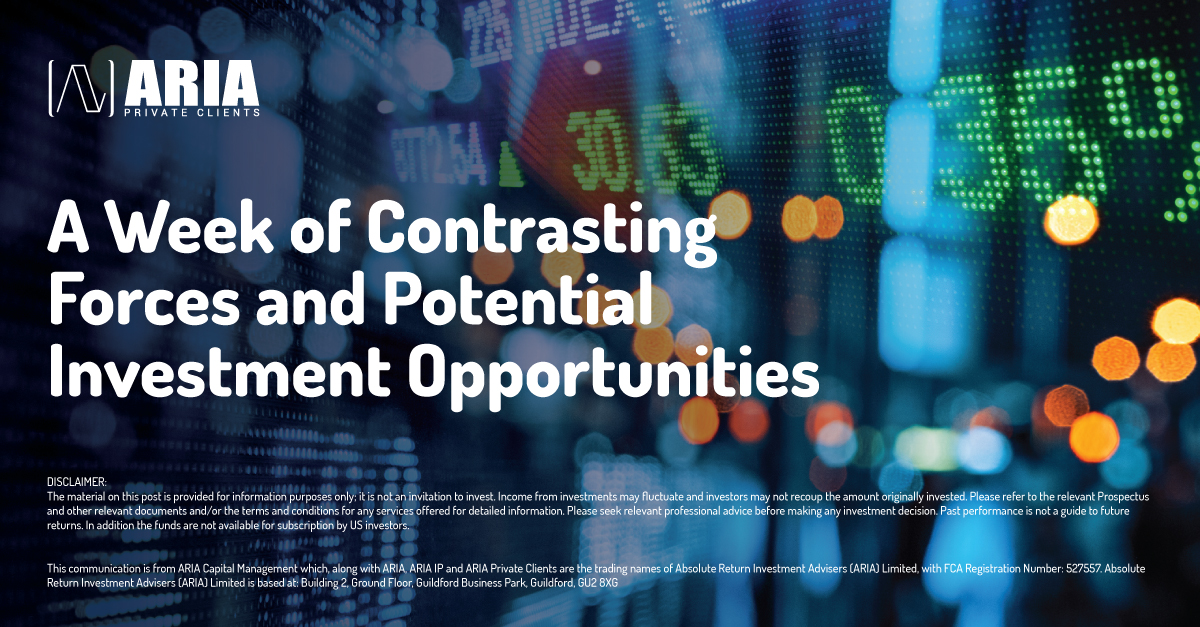 Contrasting forces roil #GlobalMarkets:

📊 US job market shines. BoE raises rates. 
💼 US Treasury's debt sends bond yields soaring. 
📈 European equities falter. 
🛢️ Oil rebounds, grains intriguing.

Full article on ariaprivateclients.ie/aug_7_ie.html 

#WeeklyMarketReview