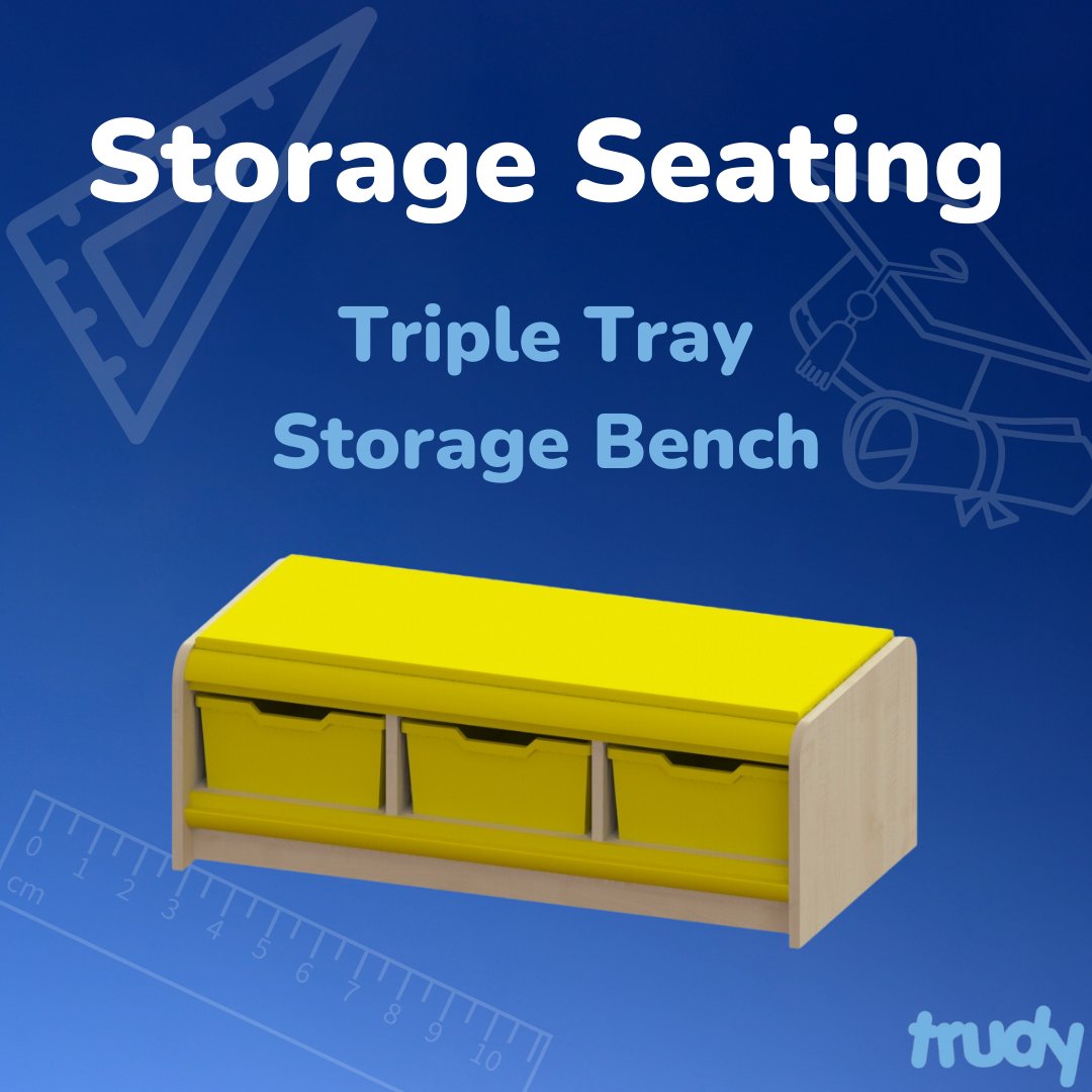TrudyPrimary's tweet image. Our popular Storage Benches are both practical and comfortable. Design features include a foam seat pad upholstered in easy to clean vinyl and three deep coloured trays for additional storage. 🛋️

Find out more at: trudy-primary.com/products/stora…

#ShopNow🛒 #StorageBench #EarlyYears