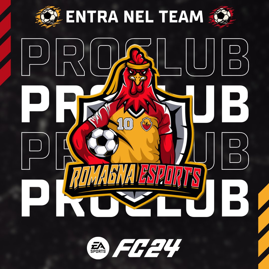 Stiamo formando il team #proclub per la prossima stagione 23/24 su #EASportsFC !!

Entra e vesti la maglia e colori del #Romagna #Esports❤️💛 

Link Telegram:  t.me/romagnaesports…