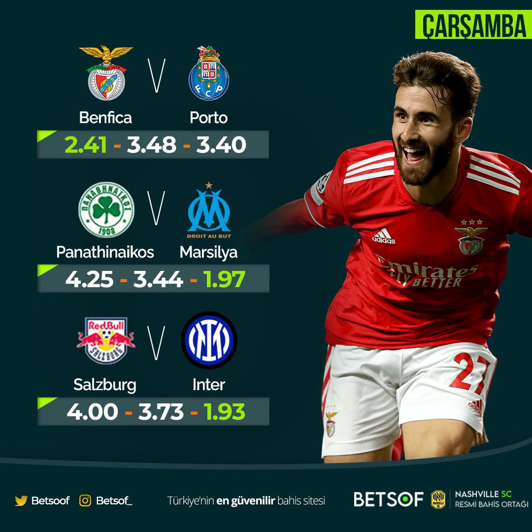 🔥Günün popüler maçları;

Benfica 🆚 Porto
Panathinaikos 🆚 Marsilya
Salzburg 🆚 Inter

💝 En yüksek oran ve bonuslar ile bahis yapmak için sizleri sitemize bekliyoruz!

📲 betsof479.com

#bahis #casino #ComeToBesiktasTalisca #iddaa #canlibahis #canlicasino #bonus #slot