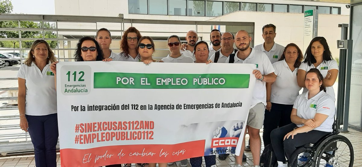 112Sevilla's tweet photo. 🚨Seguimos! 
@antoniosanz las gracias NO son suficientes! 
📢1️⃣1️⃣2️⃣ necesita mejorar a través de la #ASEMA‼️porque NO PODEMOS MÁS: Estrés por turnos inacabables, desigualdad, poco💶...acaben con la subcontratación‼️ 
#SinExcusas112And #EmpleoPublico112 @ccoosevilla @ccooandalucia https://t.co/6cOiPmgRsb