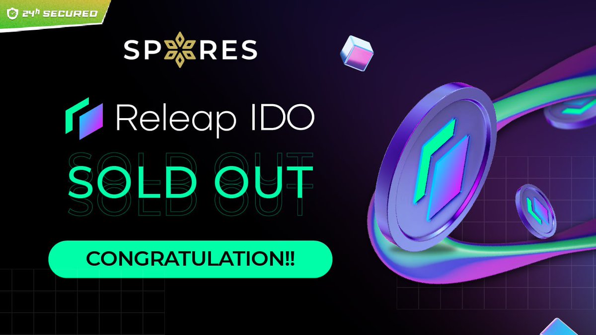 EmberNetwork_io's tweet photo. 🔥@Releap_IO 𝐈𝐃𝐎 𝐒𝐎𝐋𝐃 𝐎𝐔𝐓 𝐎𝐍 𝐒𝐏𝐎𝐑𝐄𝐒 𝐋𝐀𝐔𝐍𝐂𝐇𝐏𝐀𝐃🔥

Congratz to @Releap_IO team for their hard work! 🙏

Thank you to everyone who participated in #Releap IDO ☺️

👉𝐑𝐞𝐦𝐞𝐦𝐛𝐞𝐫 𝐨𝐮𝐫 𝐧𝐞𝐱𝐭 𝐬𝐜𝐡𝐞𝐝𝐮𝐥𝐞:
🟡Claiming time: 14 AUG 12PM UTC
🟡Listing time: 14 AUG 12PM UTC on @BitMartExchange, @MEXC_Official
🟡How to claim: $REAP tokens will be airdropped to buyers' wallets at the TGE time (BSC)

#SuiNetwork #SUI #Sei #Arbitrum #Zksync #zkSyncEra #BuildOnSui #Multichain #DeFi #SocialFi #Web3 #Crypto #Blockchain #IDO #SporesLaunchpad
