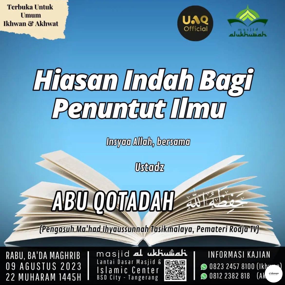 islammnfs's tweet photo. 💬 Nanti malem ada ikhwan yang mau ikut ke sini kah? Sender sendirian kok. Barangkali kita bisa jadi teman☺️ https://t.co/WPhwj7lQxd