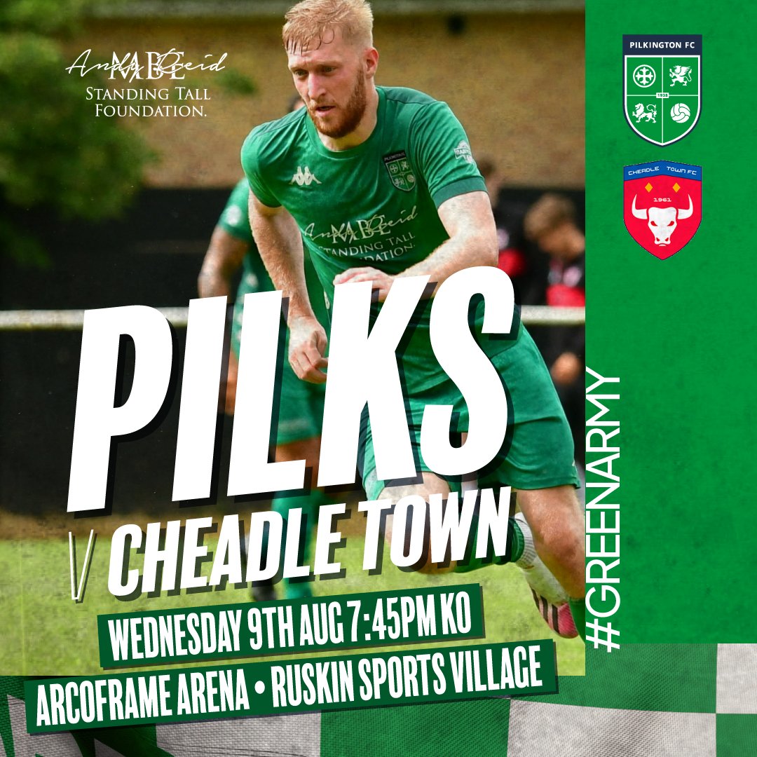 Our first ever step 5 game tonight under the lights, <a href="/WicketStHelens/">The Wicket St Helens</a> open for food and drink before the game. <a href="/Pilkingtonfc/">Pilkington Football Club</a> v <a href="/CheadleTownFC/">Cheadle Town FC</a> 
#greenarmy