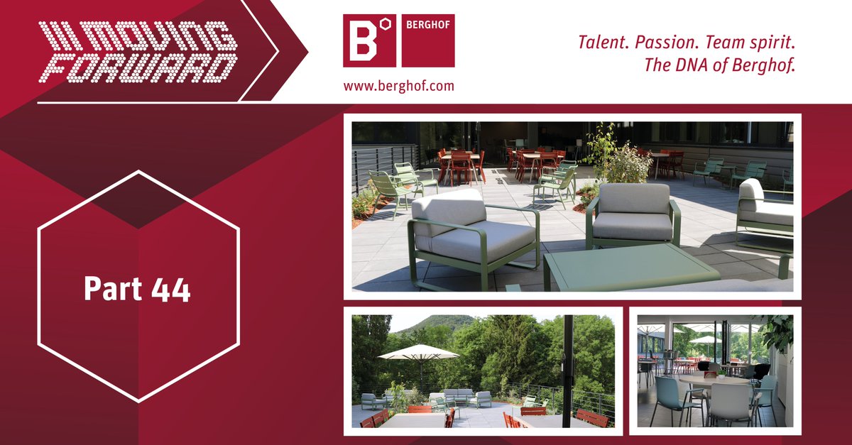 #MovingForward, Part 44, to today’s “Eat-outside-day”: Those who work at #Berghof in Eningen can now relax during their breaks in a very special place – a large roof terrace with a magnificent view.

#Team #Relaxation