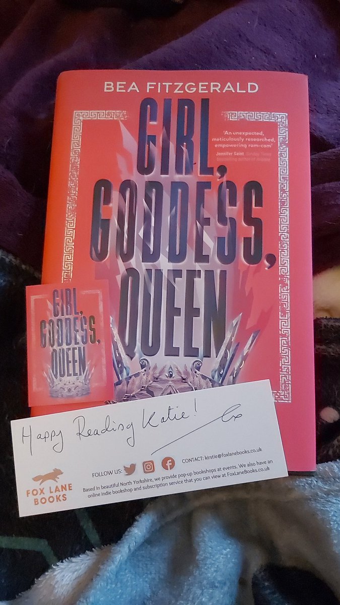 Thank you @foxlanebooks for the copy of #GirlGoddessQueen by @Bea_a_Bea
I can't wait to read it! 😊