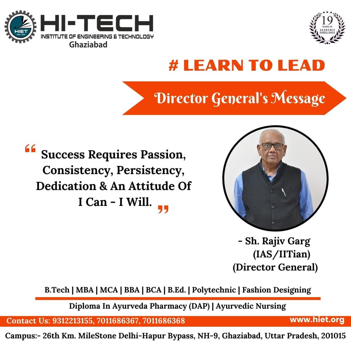 HiTechColleg's tweet image. “ SUCCESS REQUIRES PASSION , CONSISTENCY  , PERSISTENCY  , DEDICATION  AND  AN ATTITUDE OF I CAN - I WILL “

#hitechinstitute #bestcollege #message