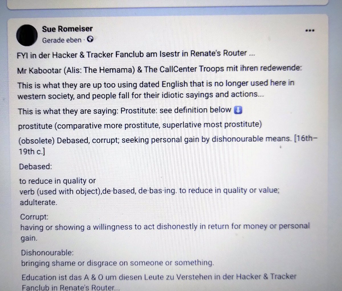 suewritesnow's tweet image. Wie es ist bei der Hackers &amp;amp; Trackers in Partyline Überwachung.. die will alle nur unsicher machen &amp;amp; Chaos verursachen... Sue knows😉 #yourday🇨🇦😎 #nachbarschaftnews🇩🇪 #Redewendung #language #dated #mentalhealth #socialmedia