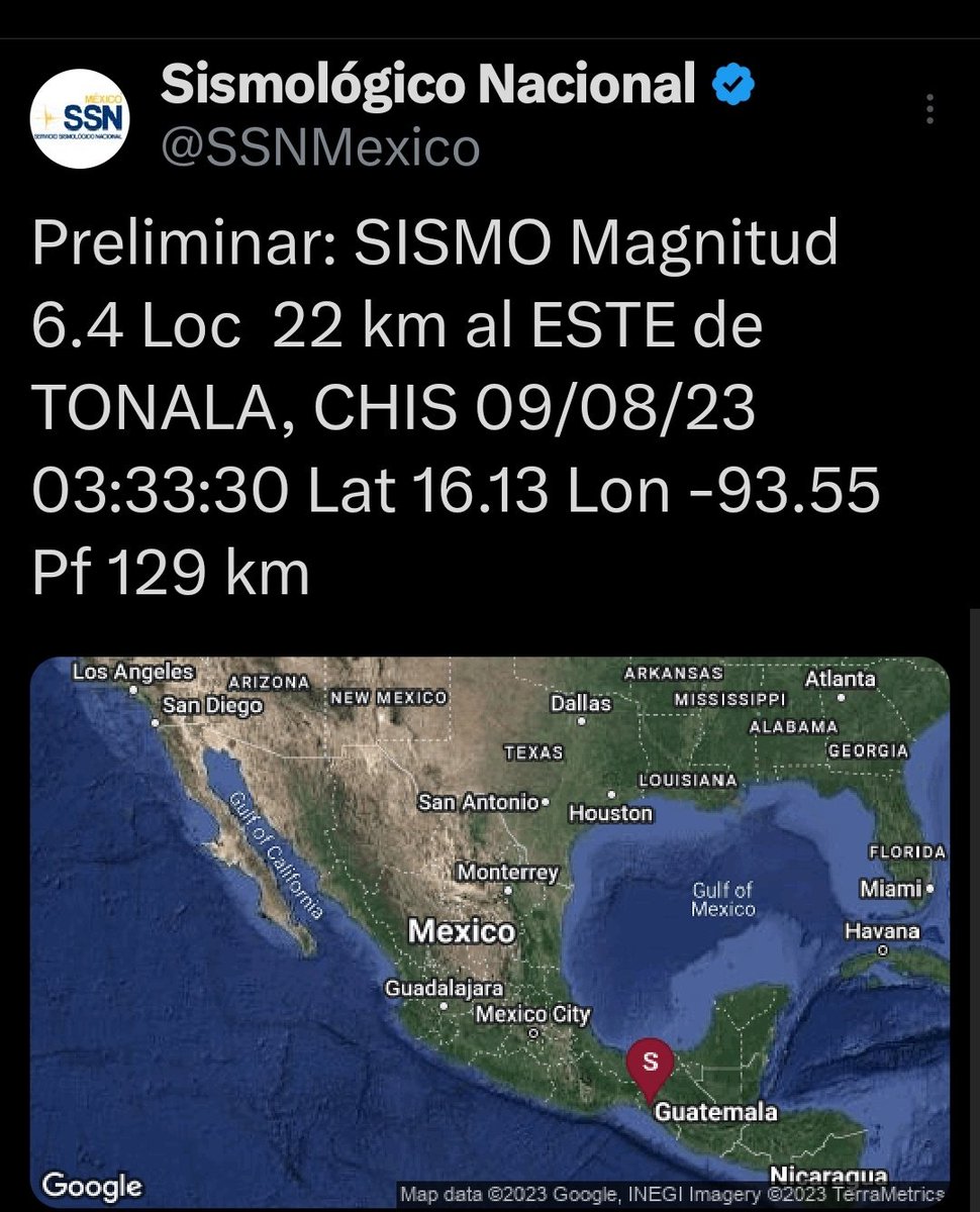DiarioDeTabasco's tweet photo. #UltimaHora | Reporta el Sismológico Nacional sismo de magnitud 6.4 en Tonalá, Chiapas, reportan muchos tabasqueños que sintieron el temblor. https://t.co/fDQmzFNg4j
