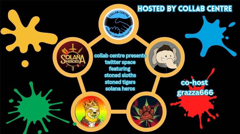 We have an amazing space next week!

🗓️ Thursday 17 August
⏰ 4PM EST
👨 Co host <a href="/GrahamRider4/">Graham Rider 🪞</a> 
Featuring:
<a href="/Stoned_Tigers/">Stoned Tigers 🐅</a> 
<a href="/StonedSloths3/">The Sloths</a> 
<a href="/solanaheroes_/">Solana Heroes-Heroes Mint Live! Villains Sold Out!</a> 

Set your reminders! 🤩

 x.com/i/spaces/1BRKj…

#NFTs #Spaces #Web3 #Founders #community #CollabCentre