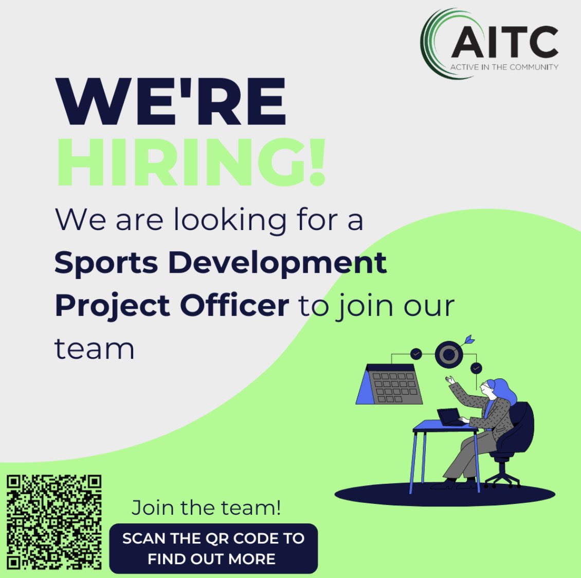 AITCBucks's tweet photo. 📣New job role!📣

Take a look at our new role - Sports Development Project Officer leading on projects across South Buckinghamshire  

https://t.co/O5x1LFhWQc https://t.co/B2m1eUBPgp